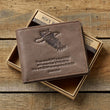 Load image into Gallery viewer, Wings Like Eagles Isaiah 40:31 Dark Brown Genuine Leather Wallet
